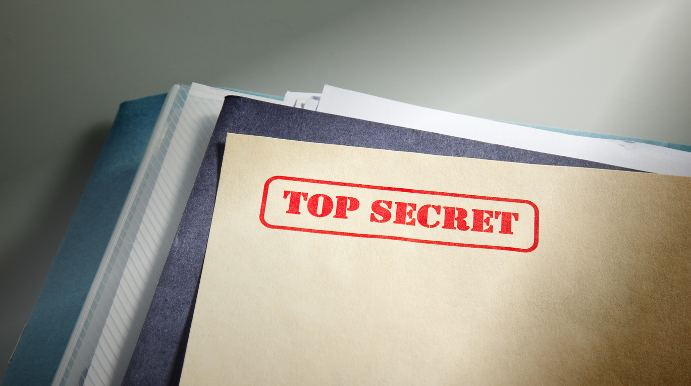 A folder labeled Top Secret