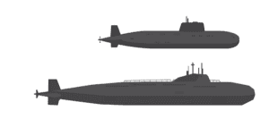Graphic of two submarines