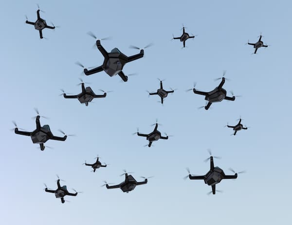A military drone swarm