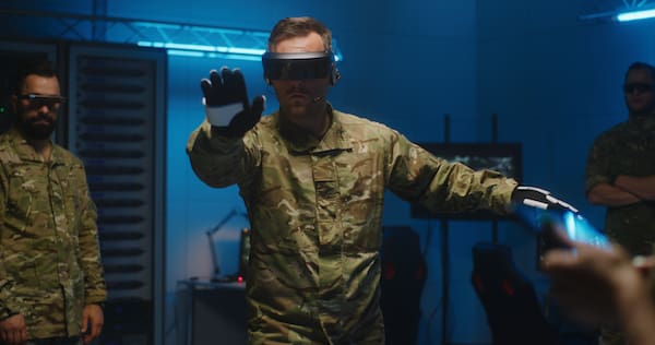 How we support the warfighter, represented by soldiers testing VR technology